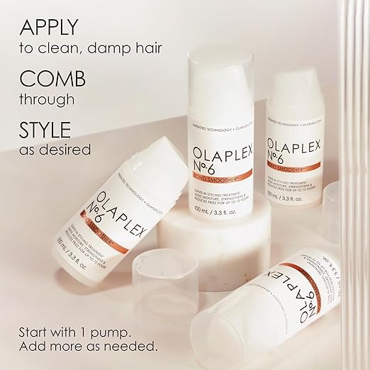 Olaplex No. 6 Bond Smoother, Leave-In Styling Hair Cream Treatment,