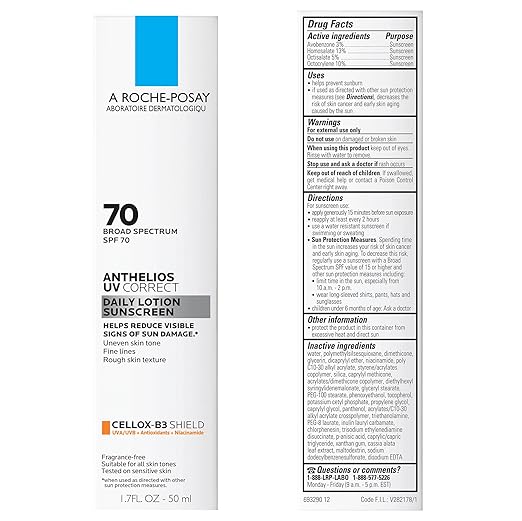 La Roche-Posay Anthelios UV Correct Sunscreen Moisturizer SPF 70